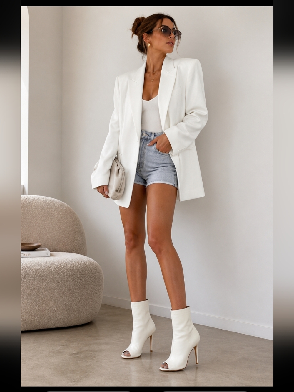Gianvito Rossi Cream Peep-Toe‎ Heeled Boots